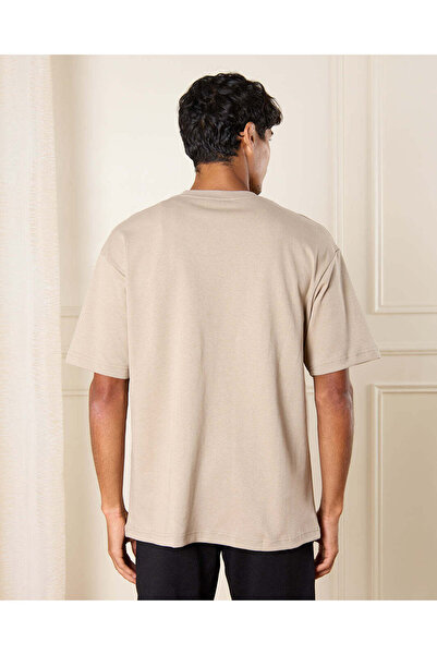 REDTAG Men Brown Print T-Shirt