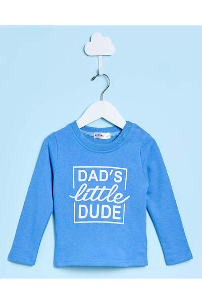REDTAG Infant Boys Blue Long Sleeves T-Shirt