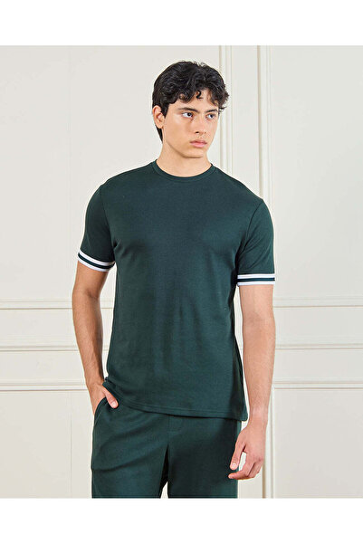 REDTAG Men Green Sports T-Shirt