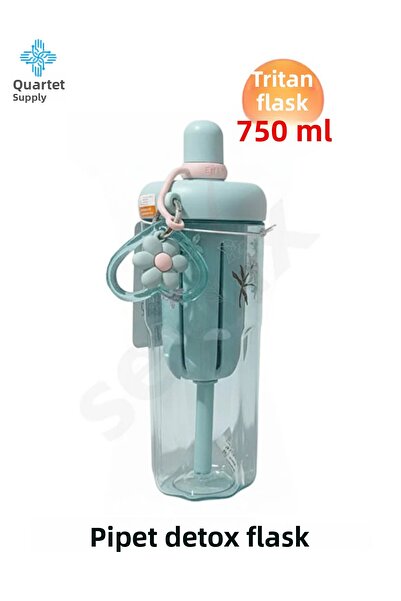 Tohana H2O Tritan Detox Water Bottle with Straw - 750ml