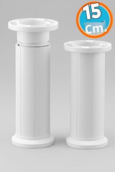 NZB Furniture Bench Cabinet Riser Heightening Leg Adjustable 1 Piece 15 cm White Plastic Foot