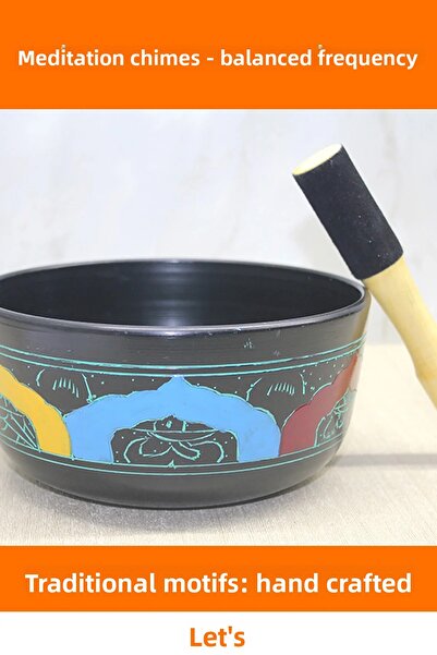 Letsii جرس تأمل نحاسي مصنوع يدويًا، أداة استرخاء ذات تردد صوتي عميق