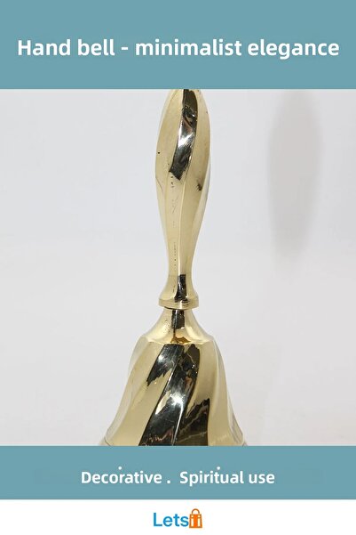 Letsii جرس يدوي أنيق من النحاس، إكسسوار تأمل بسيط