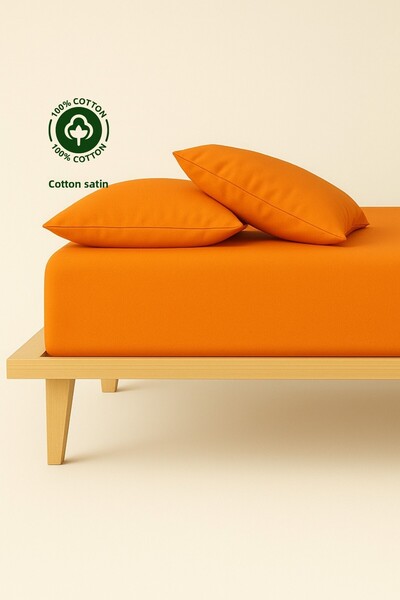 sutra طقم ملاءة جاهزة مزدوجة اللون من الساتان القطني بنسبة 100%