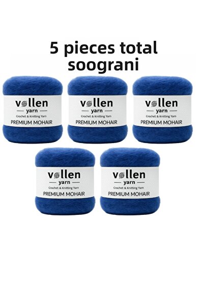 vollen yarn 5 bucăți de fire de tricotat premium din mohair 100 gr 250 m – textura moale, ușoară și plină |   Şal Cardigan Pulover Eşarfă Snur