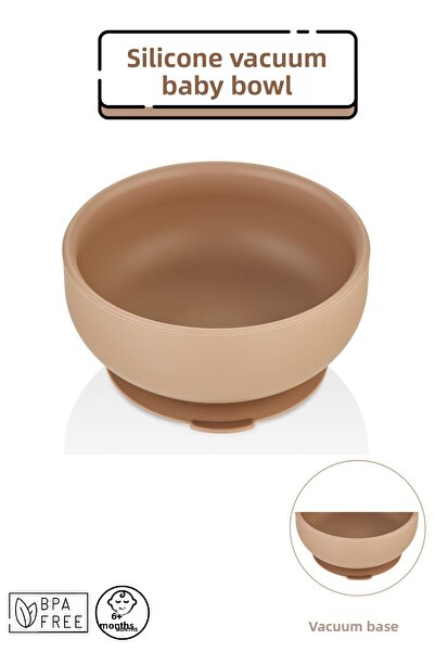 espashome وعاء طعام سيليكون مفرغ الهواء - موكا