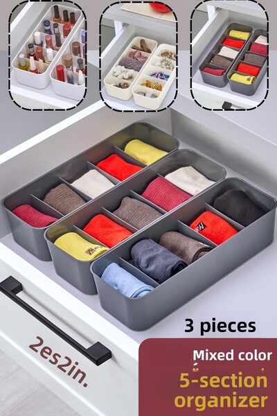 QesQin Organizator de sertar cu 5 compartimente |   Organizator pentru șosete...