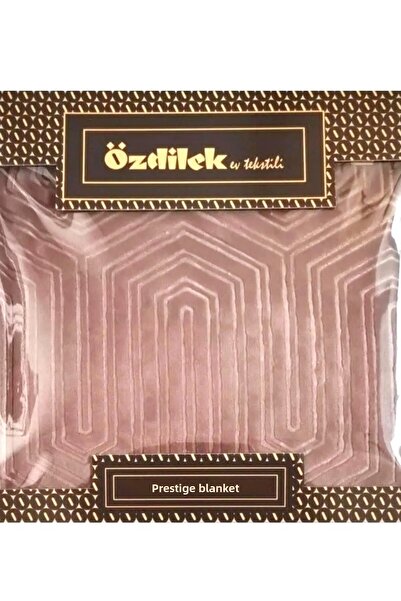 Özdilek Özdilek Prestige Thick Embossed Double Blanket (220X240)-Cameo Brown