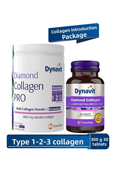 Dynavit Multi Collagen Powder Bromelain & Collagen Hyaluronic Acid - Collagen Introduction Package