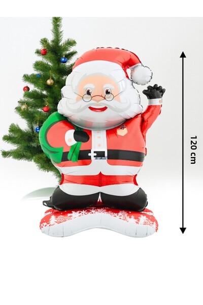 party mix Μεγάλο χριστουγεννιάτικο μπαλόνι Άγιου Βασίλη 120 εκ | Χριστουγεννιάτικο στολίδι | Διακόσμηση για πάρτι Πρωτοχρονιάς | Πρωτοχρονιάτικο μπαλόνι