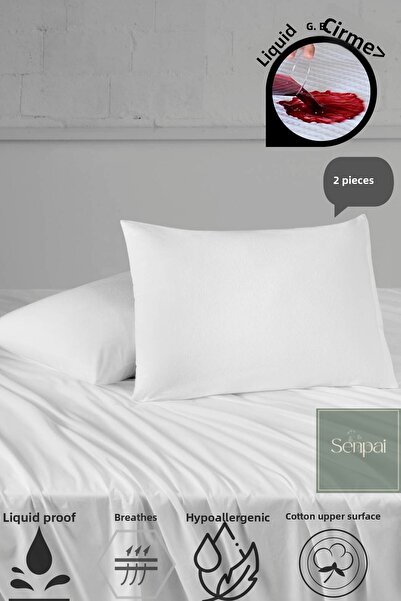 Senpai Protector de saltea pentru pernă, 100% rezistent la apă, cu capac din ...
