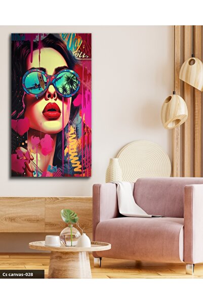 CeSht Colorful Woman One Piece Canvas, Canvas Painting