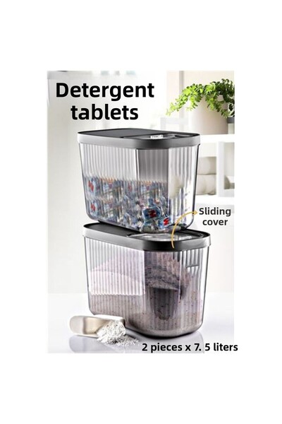 Skygo Multibox Detergent Tablet Box Sliding Cover 7.5 Liter 2 Pcs