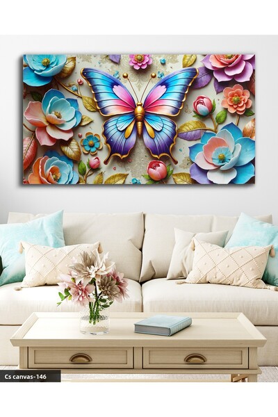 CeSht Colorful Wings One Piece Canvas, Canvas Painting