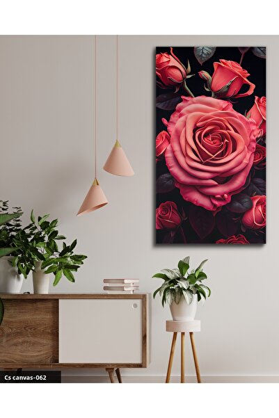 CeSht Pink Rose One Piece Canvas, Canvas Painting