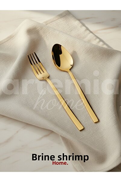 Artemia Home Artemia Piedra Gold Cutlery Set 12 Pieces |   6 People |   Premium Gold Series