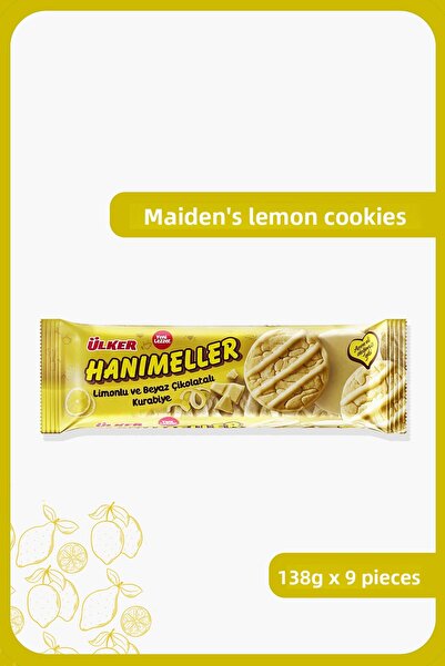 Ülker هانيميلر كوكيز بالليمون والشوكولاتة البيضاء - 138 جرام - 9 قطع
