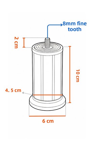 Badem10 Keson 1 Piece 10 cm Black Plastic Furniture Base Tv Unit Heightening Leg Support Leg