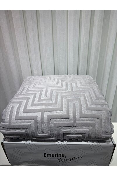 Merinos Elegans Embos Double Size Gray Blanket