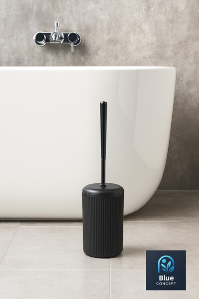 AbaTech فرشاة مرحاض عصرية أنيقة من الأكريليك مع علبة - فرشاة وعاء المرحاض مع ...