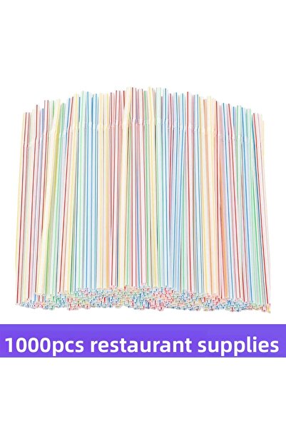 Choice 1000 قطعة من 100-1000 قطعة من شفاطات الشرب البلاستيكية الفلورية القابل...