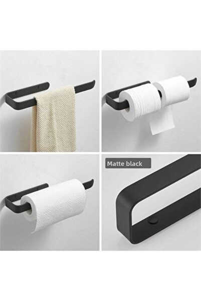 KTT Metal Matte Black Towel Holder Stylishly Designed Functional Product