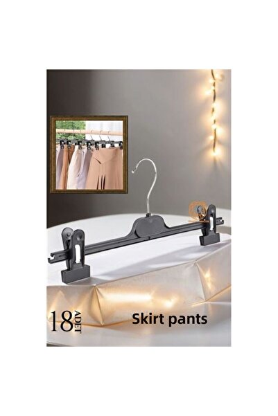 Skygo تنورة بنطلون وشاح مشبك شماعات مجموعة 18 قطعة
