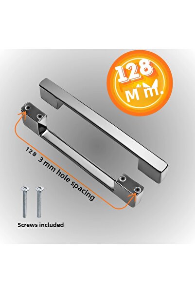 CAN METAL Λαβή Γέφυρας, Λαβή Ντουλαπιού, Λαβή Συρταριού, Μεταλλική Λαβή 128 MM