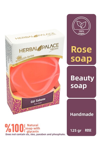 Herbal Palace Rose Soap - Beauty - Handmade with Glycerin
