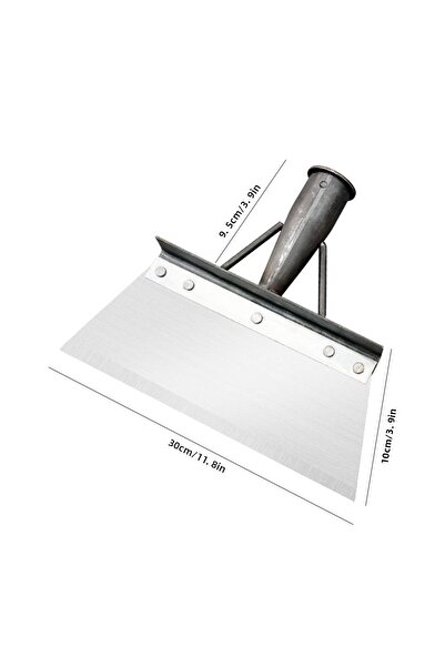 Choice مجرفة تنظيف الأعشاب المعدنية مقاس 30 سم، مجرفة تنظيف من الفولاذ المقاوم للصدأ للطحالب متعددة الاستخدامات في الهواء الطلق