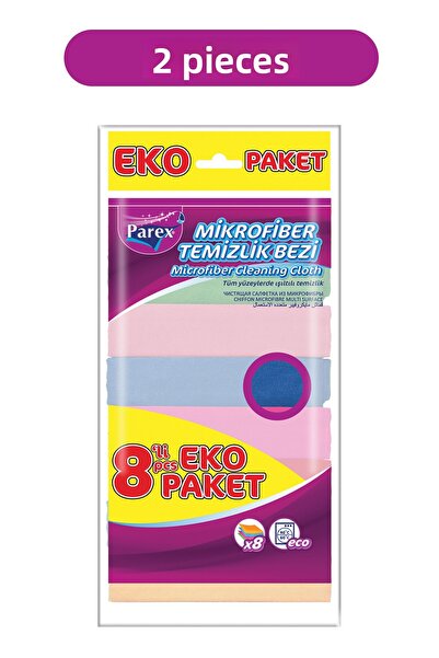 Parex قماش تنظيف من الألياف الدقيقة، عبوة مزدوجة من 8 قطع