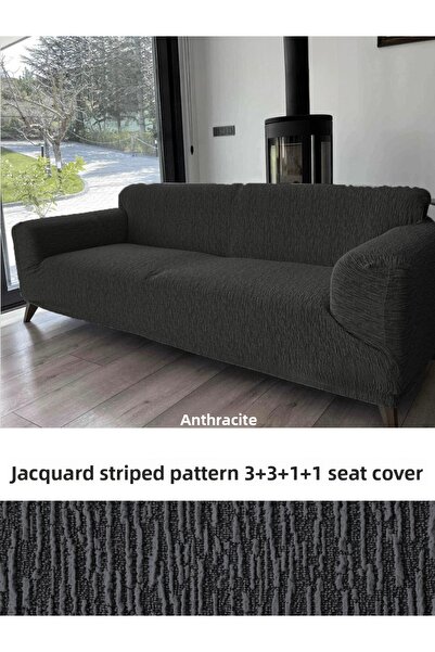 upmall Husa de canapea jacquard pentru 3 persoane - Husa Chester