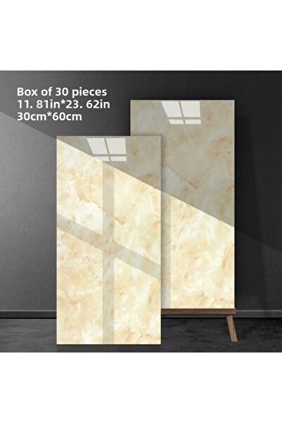 RiverWorld Αυτοκόλλητο τοίχου River World με μοτίβο από κίτρινο μάρμαρο και π...