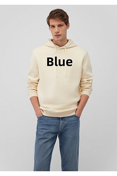 Mavi Logo Printed Hooded Beige Sweatshirt 0610941