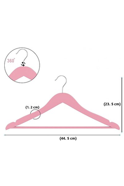 ZÜMHA Umerașe din lemn roz pentru haine, pentru cămăși, pentru pantaloni, pac...