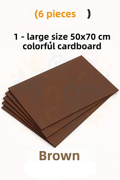 Minopi Brown Color Cardboard 6 Pieces 50X70 cm Hard Cardboard Cardboard