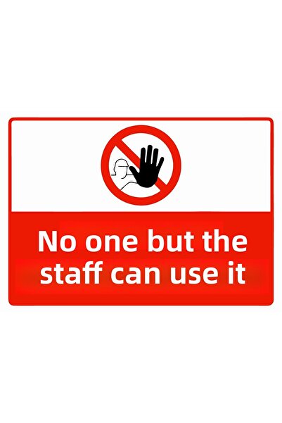 ZiPrinter لا يمكن لأي شخص غير الموظفين استخدامها - لافتة تحذير من مادة PVC مق...