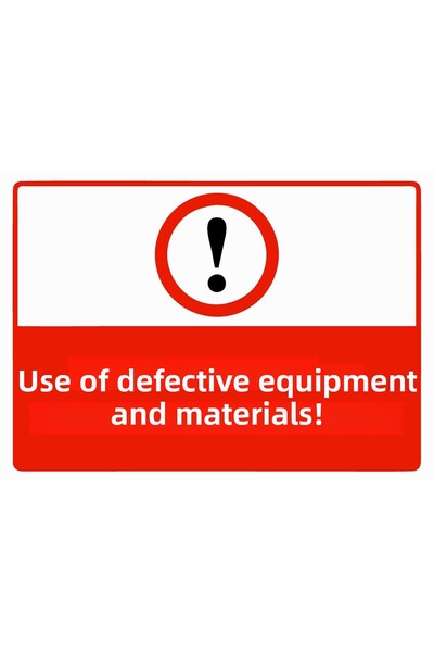 ZiPrinter Faulty Team and Material Handling Isg Warning Sign Pvc A4 21X30 cm