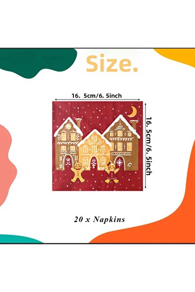 alenked Cookie Man Happy New Year Napkin 20-Pack