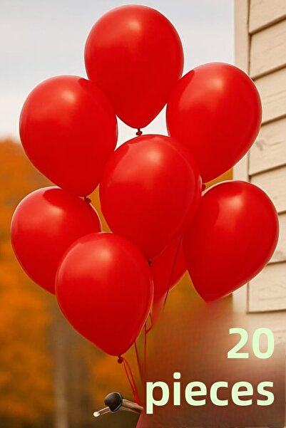 SkyPop 20 Pieces 28 cm Metallic Balloon Red, Dear, Special Day, Birthday.