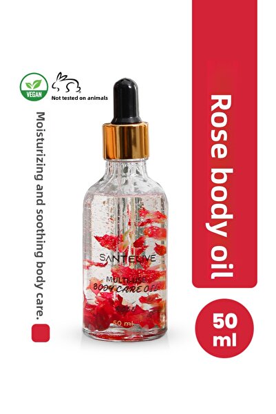 Santelive Rose Extract Moisturizing Softening Body Oil for Dry Sensitive Skin...