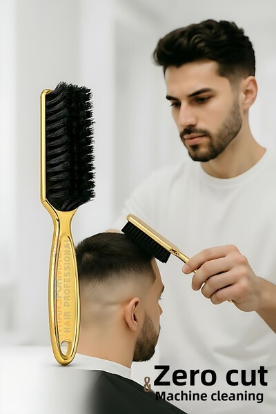 Transformacion Gold Fade Brush – Zero Cut and Machine Cleaning Brush for Barbers 722304