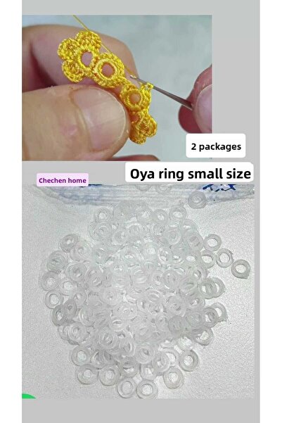 ÇEÇEN HOME 2 Pack Small Size Lace Serum Ring Embroidery Ring (3mm)