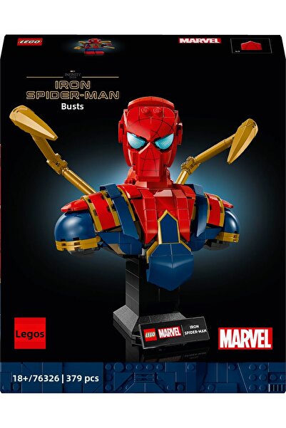 LEGO ®   ǀ Marvel Iron Spider-Man Bust 76326 - Collectible Model Building Kit for Adults (379P)