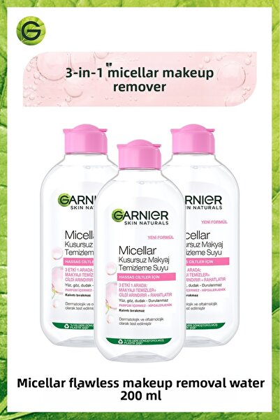 Garnier عبوة من 3 قطع من ماء غارنييه ميسيلار بيرفكت لتنظيف المكياج، 200 مل