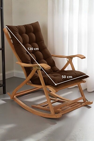 MİNDERHAN Rocking Chair Cushion Bank Cushion 50X120 cm Brown Color