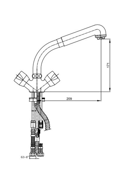 Eca Pınar Spiral Barber Faucet 102118017