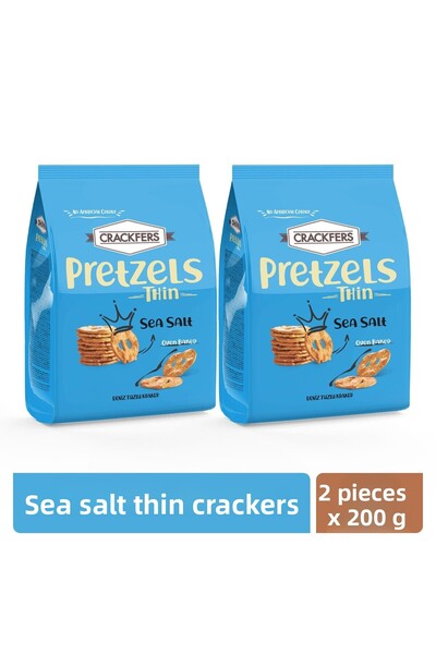 Crackfers Pretzel Sea Salted 200 Gr X 2 Pieces