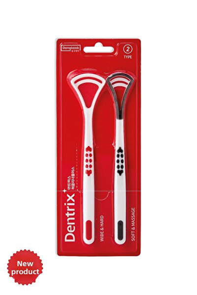 Dentrix مجموعة من منظف اللسان الصحي مكونة من قطعتين
