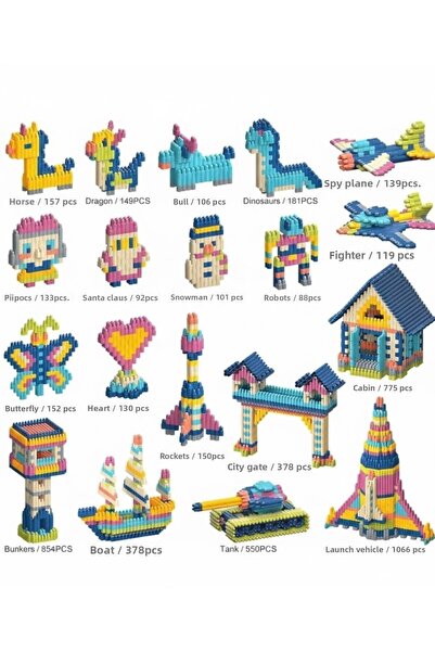 PlayZen Constructo Stem 100 Pieces - Educational Toy Building Toy Montessori Intelligence Game Building Blocks Set